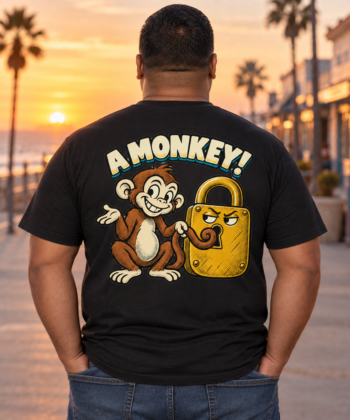 Monkey Key Dad Joke T-Shirt — The Groan-Up Collection