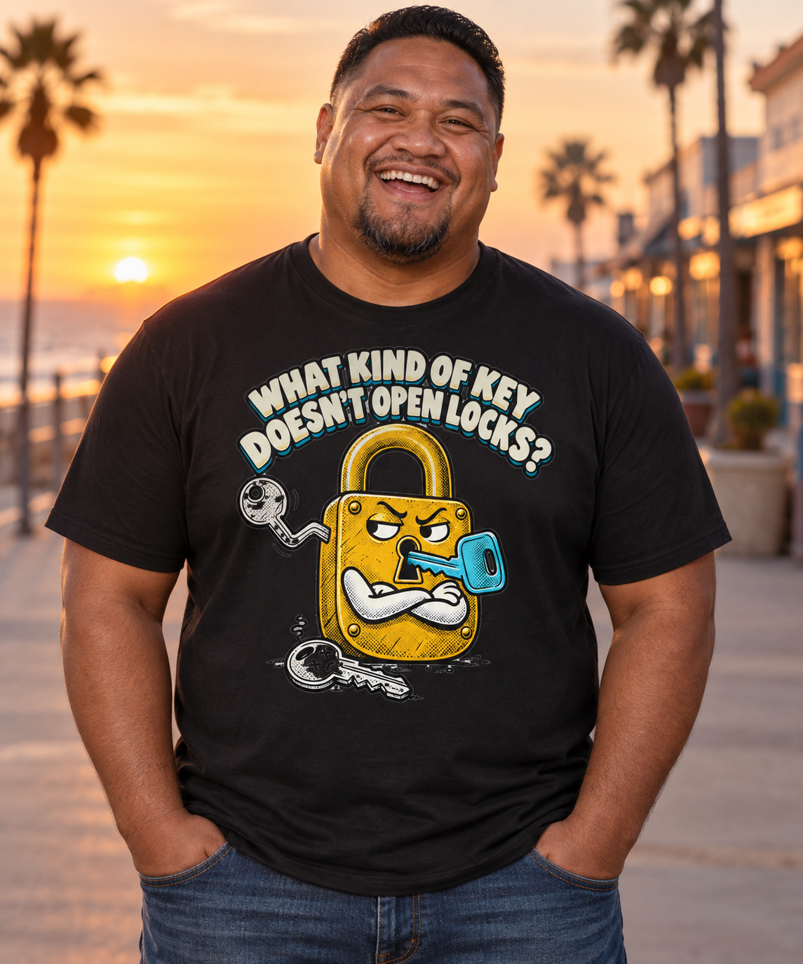 Monkey Key Dad Joke T-Shirt — The Groan-Up Collection