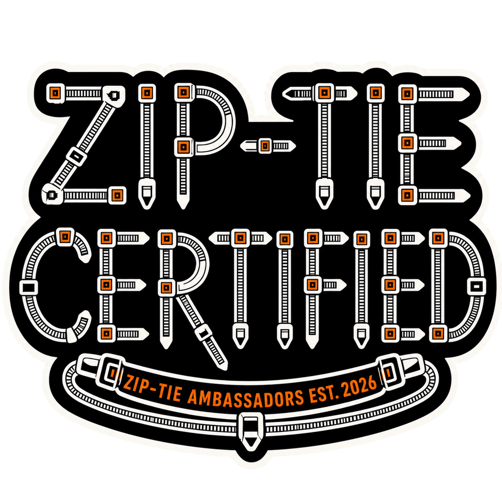 Zip-Tie Ambassadors Certified Graphic T-Shirt – Est. 2026